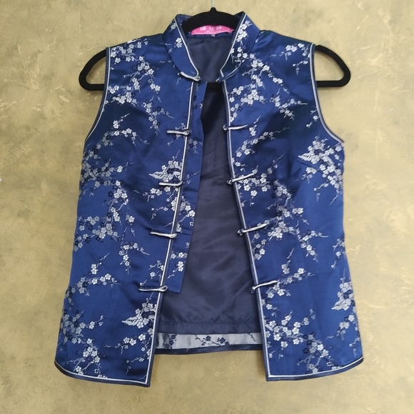 Vintage 90s Y2K Traditional Chinese Genuine Silk Qipao Top - Picture 3 of 10